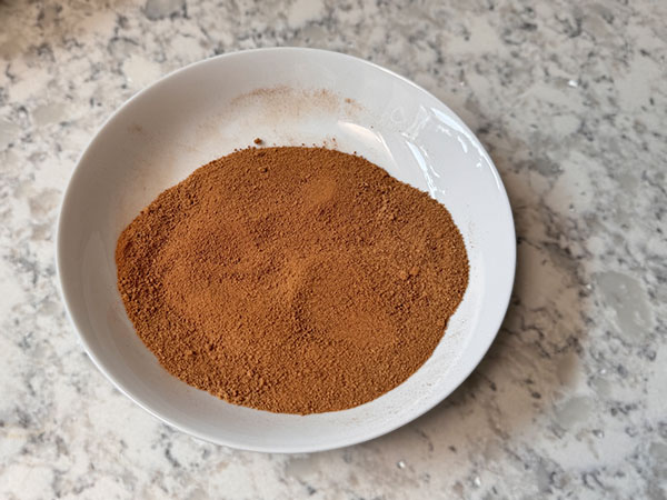 Cinnamon and coconut sugar mixture.