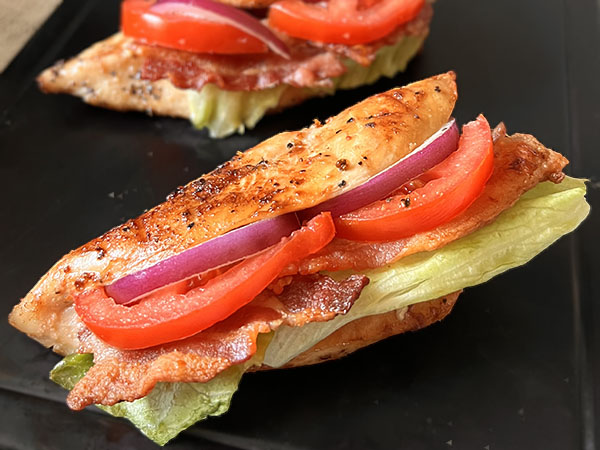 Bunless BLT Chicken Sandwich