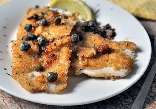 Dover Sole with Lemon Caper Sauce