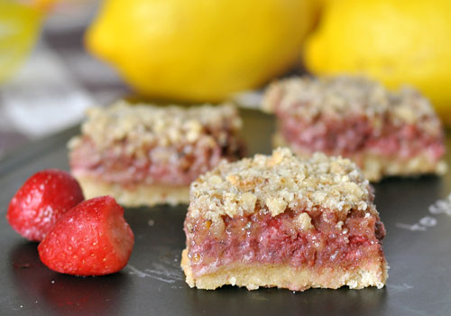 Healthy Strawberry Walnut Squares