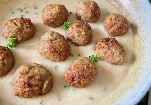 No Bread Swedish Meatballs {Gluten Free, Paleo}