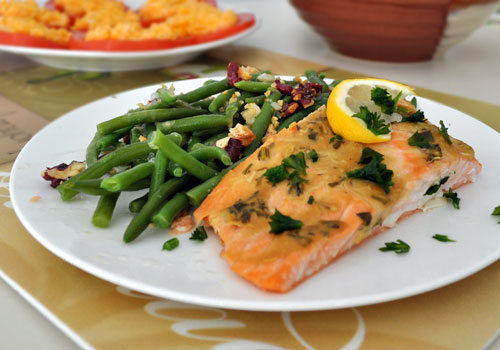 Baked Dijon-Garlic Salmon