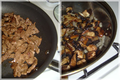 Бефстрагонов пошаговое фото 2