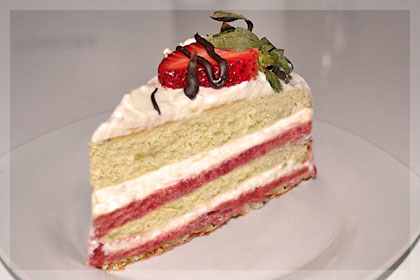 Cake with Strawberry Filling