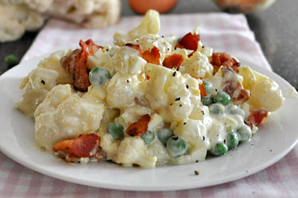 Cauliflower Salad with Peas