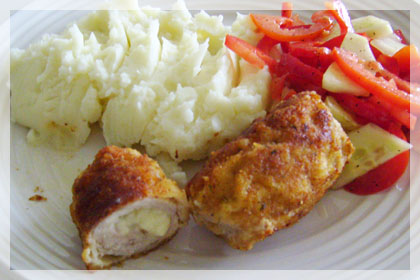 Cheese Stuffed Pork Roll-Ups