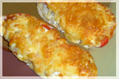 Chicken with bell peppers and tomatoes