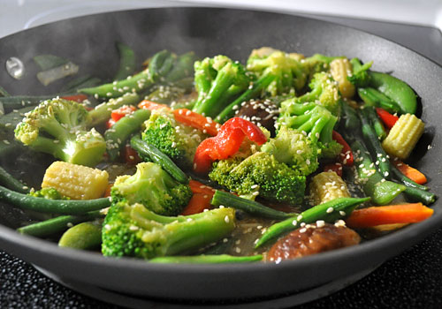 Easy Stir-Fry Vegetables photo instruction 3 Cooked Stir-Fry Vegetables mixed with a simple homemade stir-fry sauce.