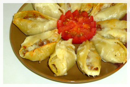 Ground Beef and Cheese Stuffed Jumbo Shells