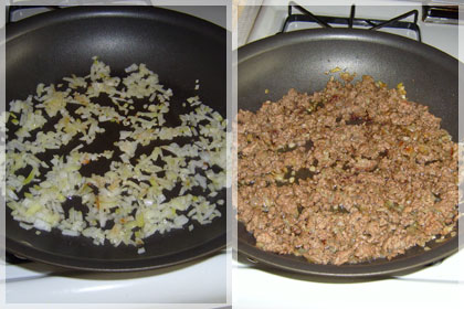 Конкильони Фаршированные Мясом и Сыром пошаговое фото 3