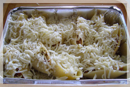 Конкильони Фаршированные Мясом и Сыром пошаговое фото 6