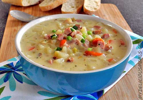 Ham and Potato Soup with Leeks