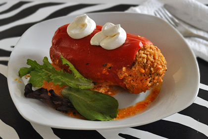 Перец фаршированный мясом