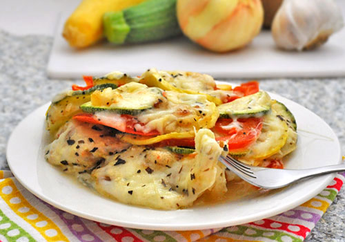 Кабачки с Картофелем и Помидором