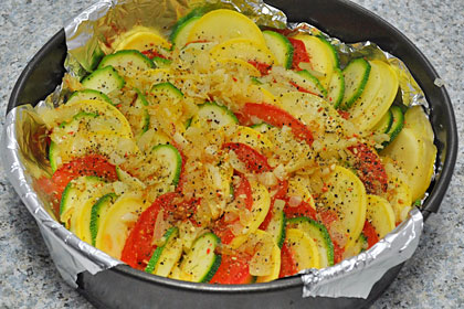 Кабачки с Картофелем и Помидором пошаговое фото 3