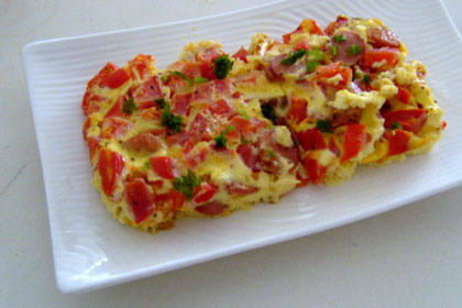 Омлет с Сосисками Запеченный в Духовке