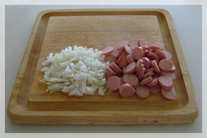 Омлет с Сосисками Запеченный в Духовке пошаговое фото 1