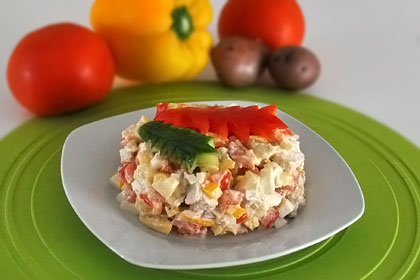 Pork Salad with Vegetables photo instruction 5 Pork Salad with Vegetables photo instruction 5