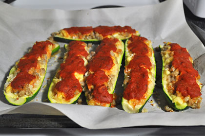 Pork Sausage Stuffed Zucchini photo instruction 6