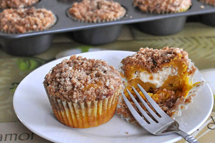 Pumpkin Cream Cheese Muffins