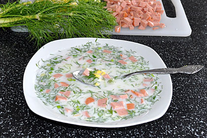 Russian Okroshka (Cold Soup)