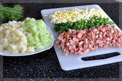 Russian Okroshka (Cold Soup) photo instruction 2